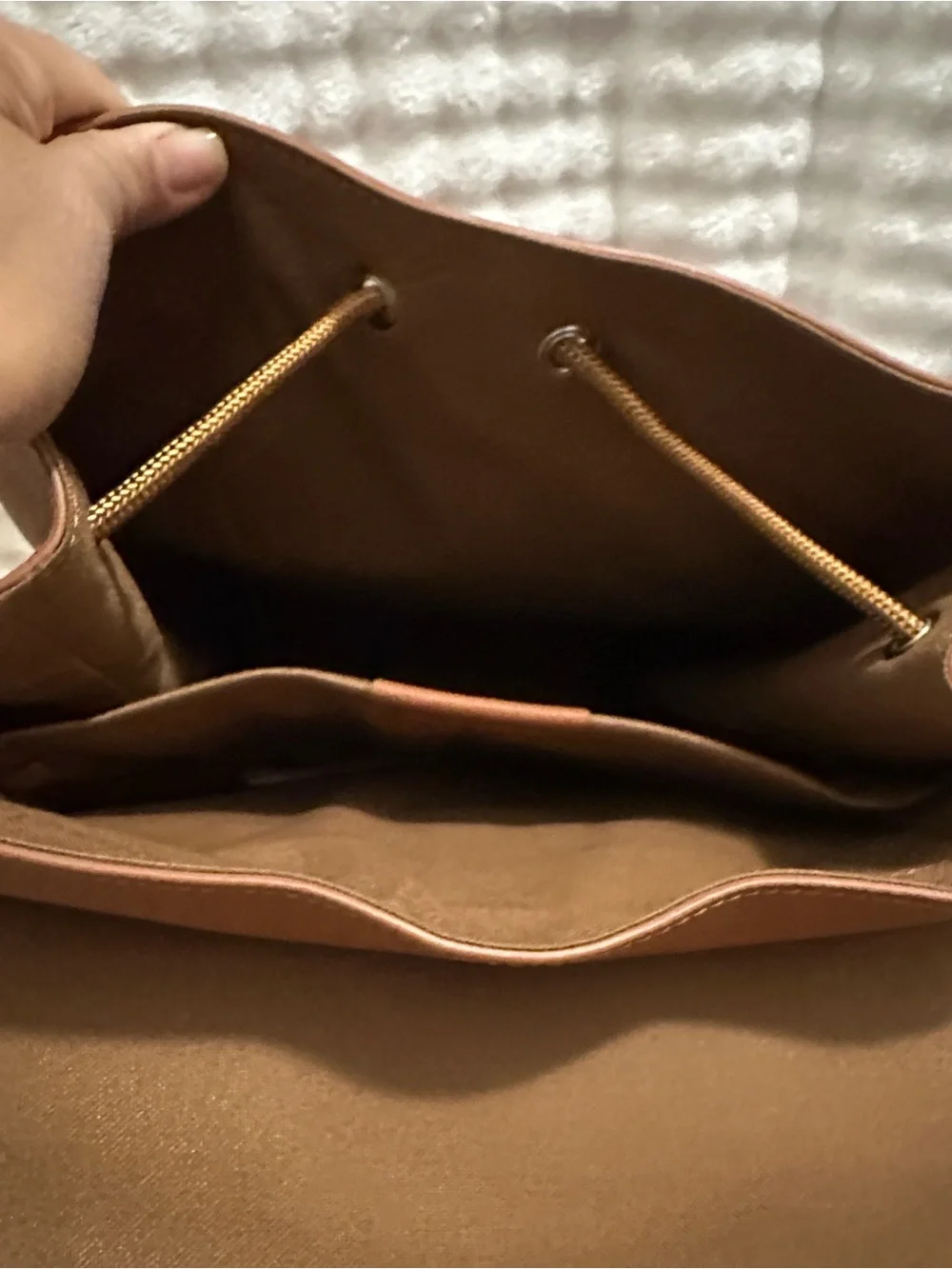 Men's unisex Tan Leather Backpack - Classic Carry